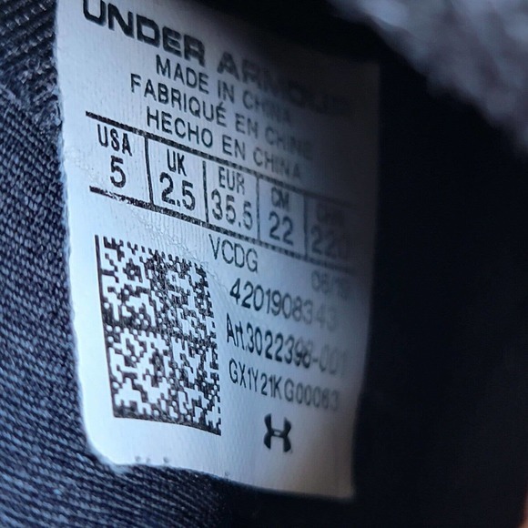 Under Armour Womens Size 5 Project Rock 2 Black White Training Shoes 3022398-001 - Picture 13 of 14